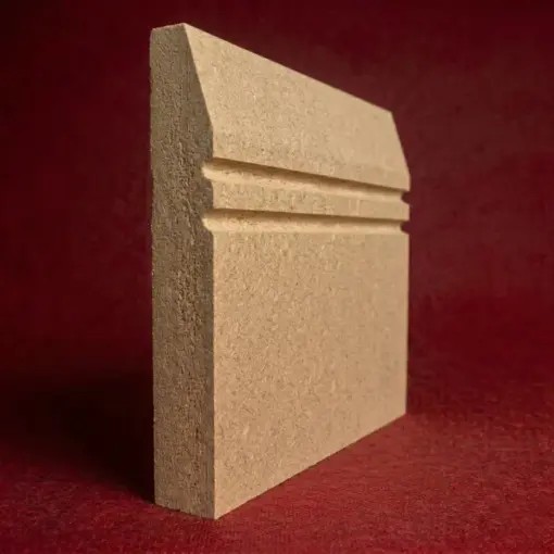 Chamfered Square C Grooved 2 MDF Skirting