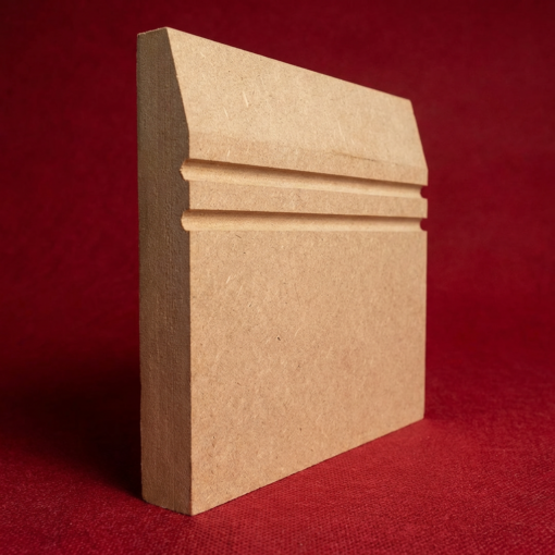 Chamfered Square C Grooved 2 MDF Skirting