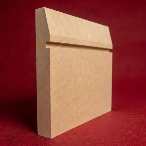 Chamfered Square Grooved MDF Skirting
