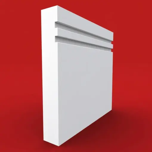 Square Edge Grooved 2 MDF Skirting