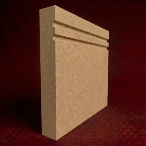 Square Edge Grooved 2 MDF Skirting