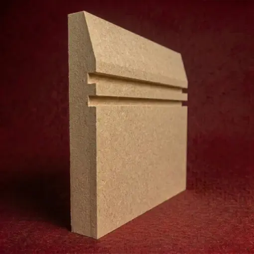 Chamfered Square Grooved 2 MDF Skirting