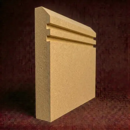 Edge Square Grooved 2 MDF Skirting