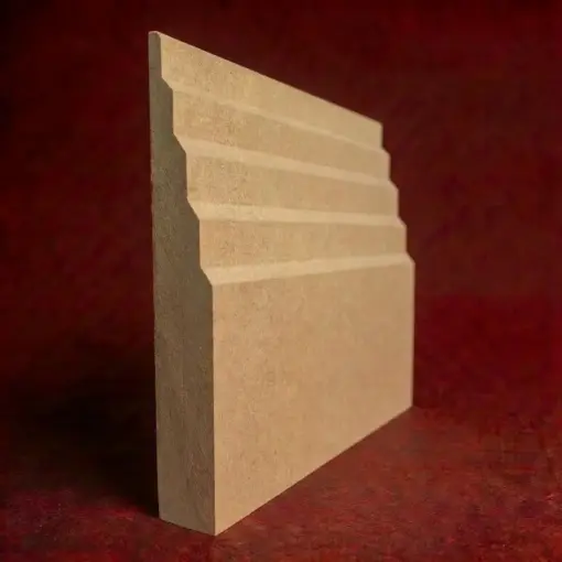 Stepped 3 MDF Skirting
