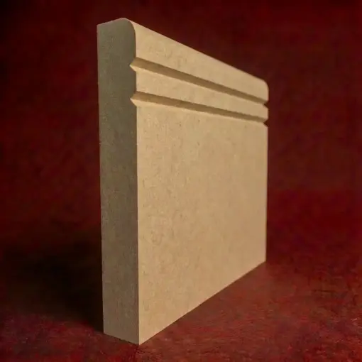 Bullnose V Grooved 2 MDF Skirting