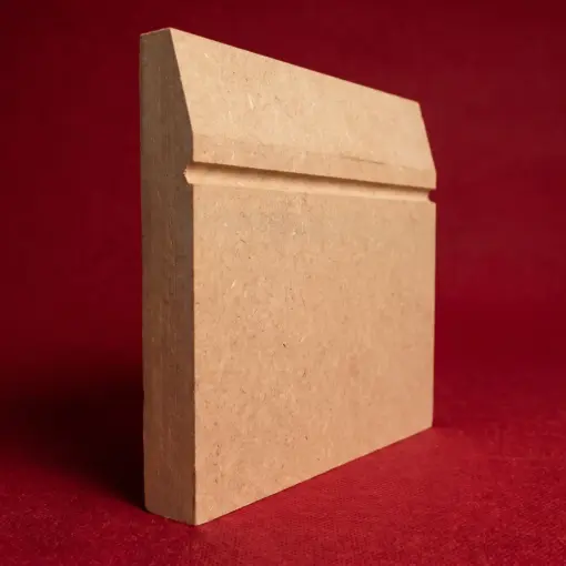 Chamfered Square C Grooved MDF Skirting