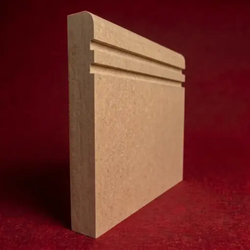 Bullnose Square Grooved 2 MDF Skirting