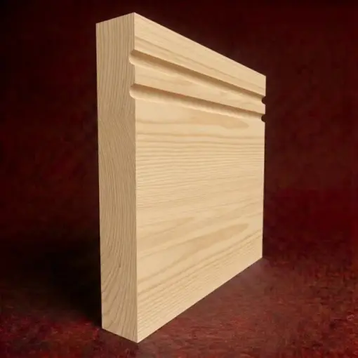 Square Edge C Grooved 2 Pine Skirting