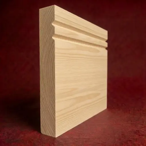 Square Edge V Grooved 2 Pine Skirting