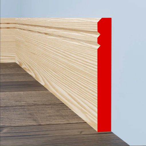 edge v grooved pine skirting board