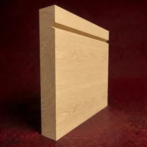 Square Edge V Grooved Oak Skirting