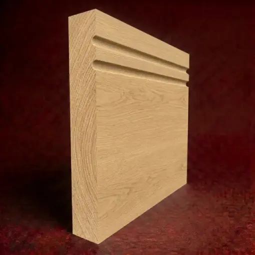 Square Edge C Grooved 2 Oak Skirting