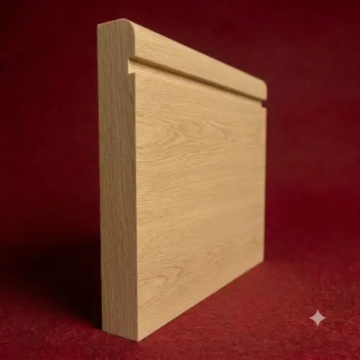 Bullnose Square Grooved Oak Skirting
