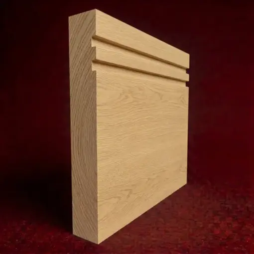 Square Edge Grooved 2 Oak Skirting