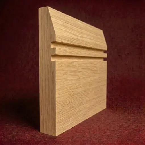 Chamfered Square Grooved 2 Oak Skirting
