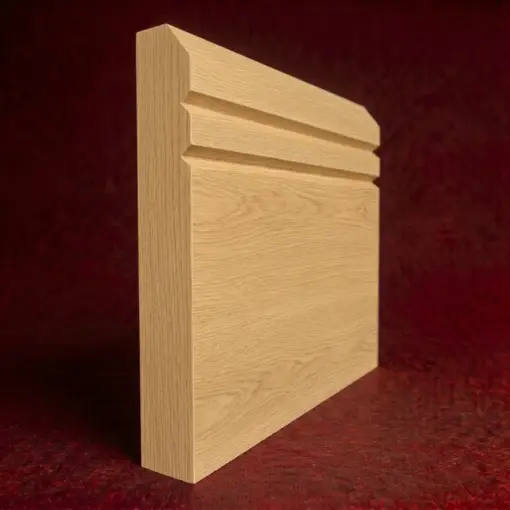 Edge V Grooved 2 Oak Skirting
