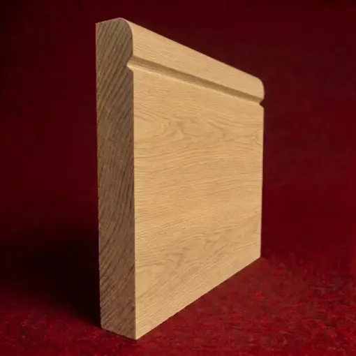 Bullnose V Grooved Oak Skirting