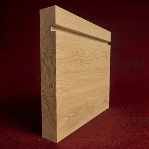 Square Edge Grooved Oak Skirting